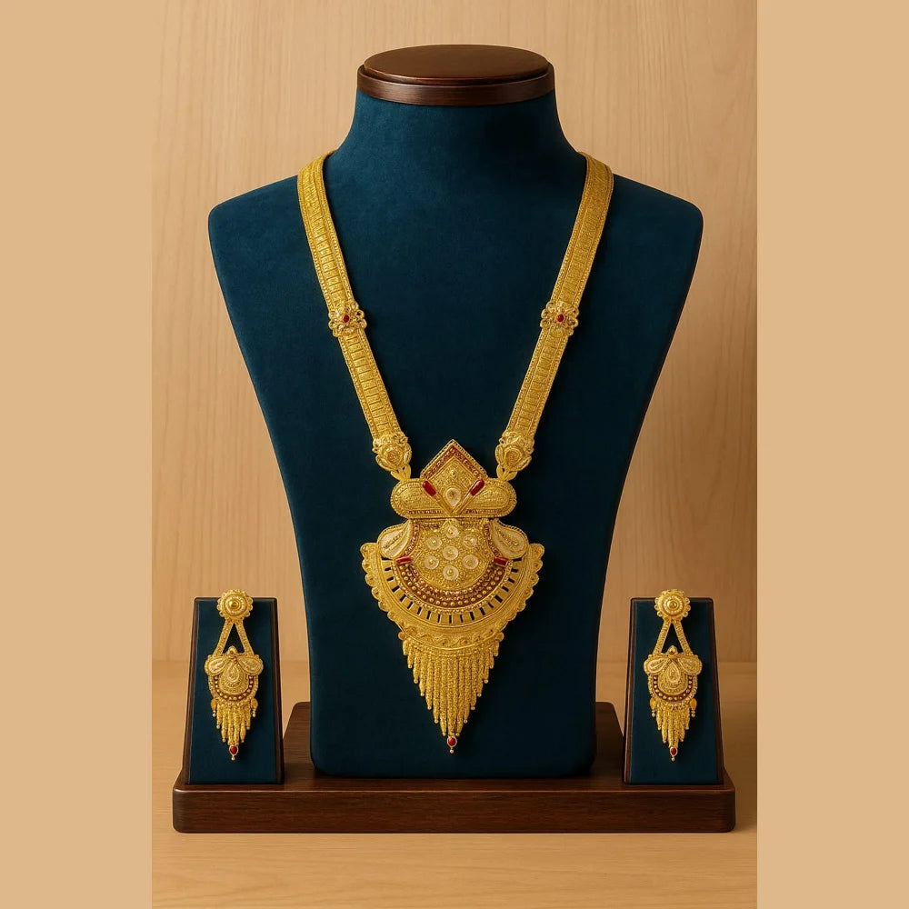 Product image of Long Necklace Set Gold Look Bridal Party Wear Traditional Indian Wedding Jewelry Online Copy 1 – image 3