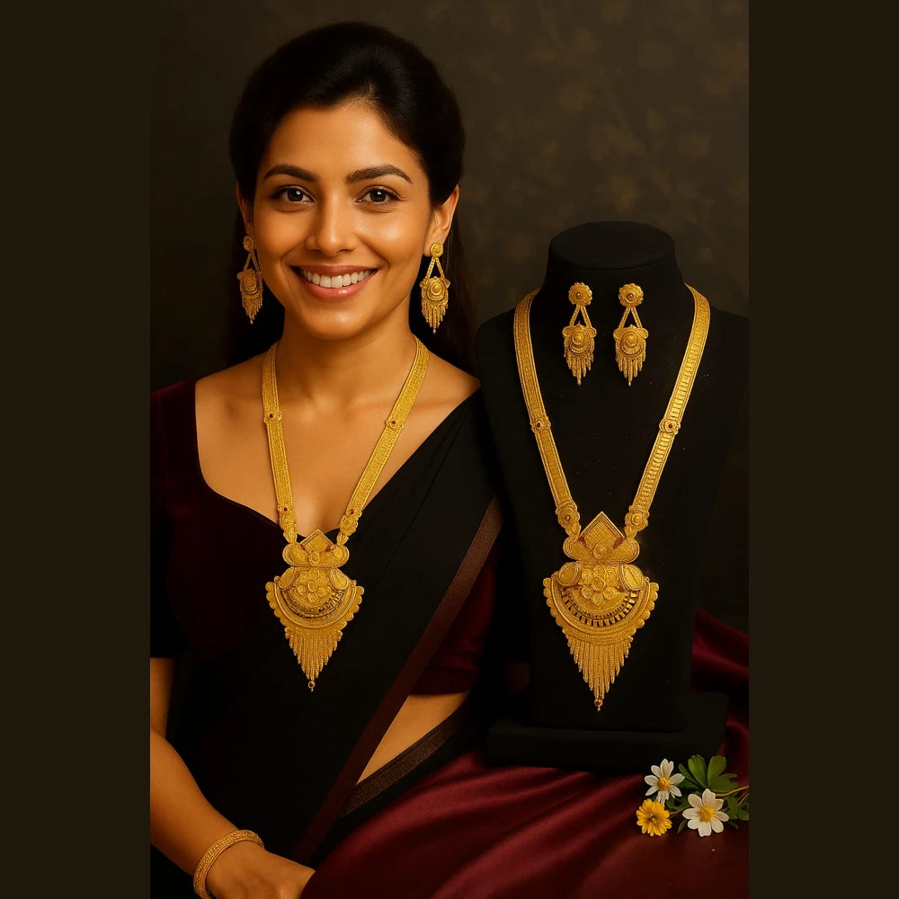 Product image of Long Necklace Set Gold Look Bridal Party Wear Traditional Indian Wedding Jewelry Online Copy 1 – image 7