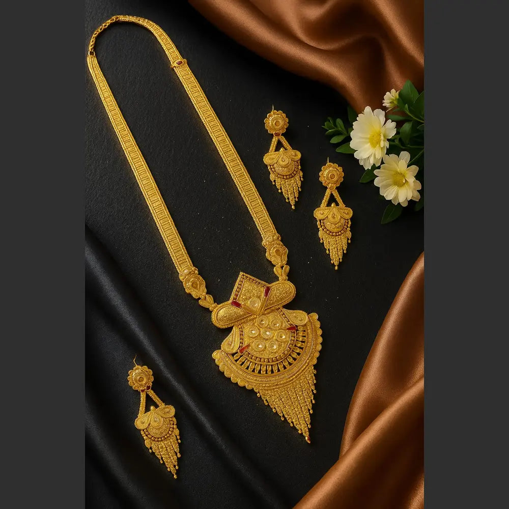 Product image of Long Necklace Set Gold Look Bridal Party Wear Traditional Indian Wedding Jewelry Online Copy 1 – image 6