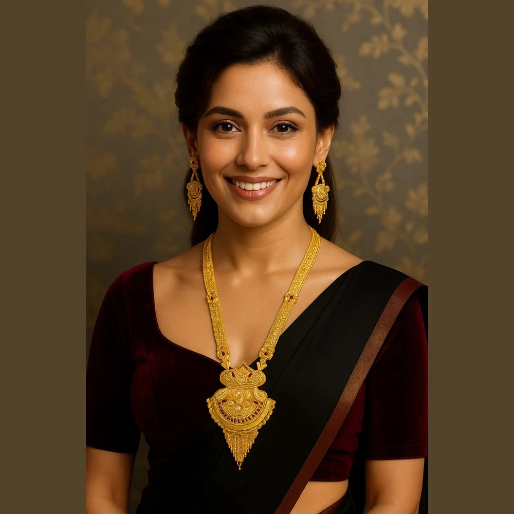 Product image of Long Necklace Set Gold Look Bridal Party Wear Traditional Indian Wedding Jewelry Online Copy 1 – image 9