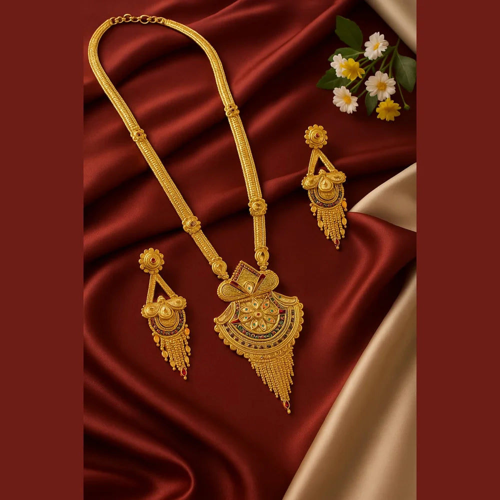 Product image of Long Necklace Set Gold Look Bridal Party Wear Traditional Indian Wedding Jewelry Online Copy 1 – image 10