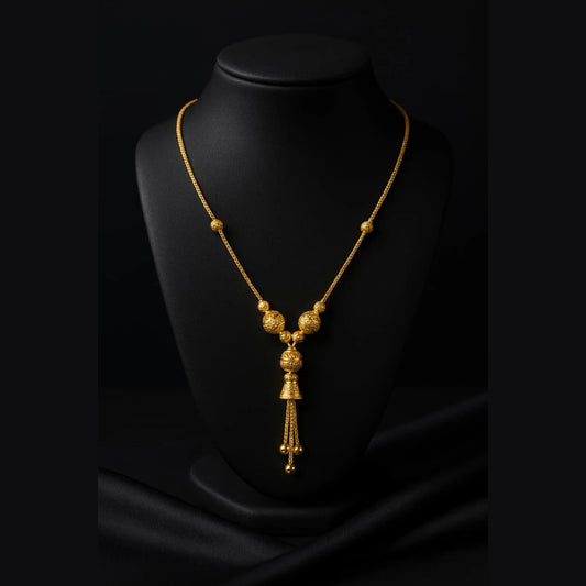 Product image of Buy Onegram Kamthi Chain – Real Gold Look Lightweight Necklace | ZHome – image 1