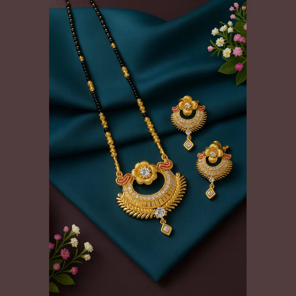 Product image of Premium Jadau Gold Plated Mangalsutra Set – image 2