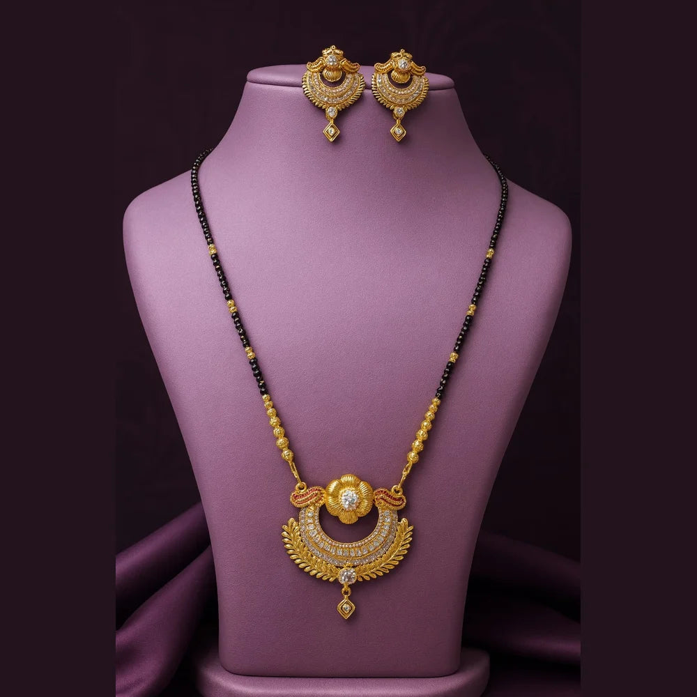Product image of Premium Jadau Gold Plated Mangalsutra Set – image 4