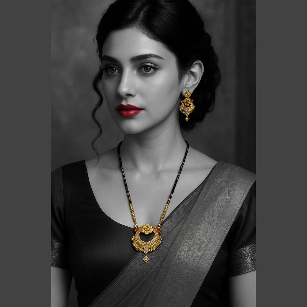 Product image of Premium Jadau Gold Plated Mangalsutra Set – image 6