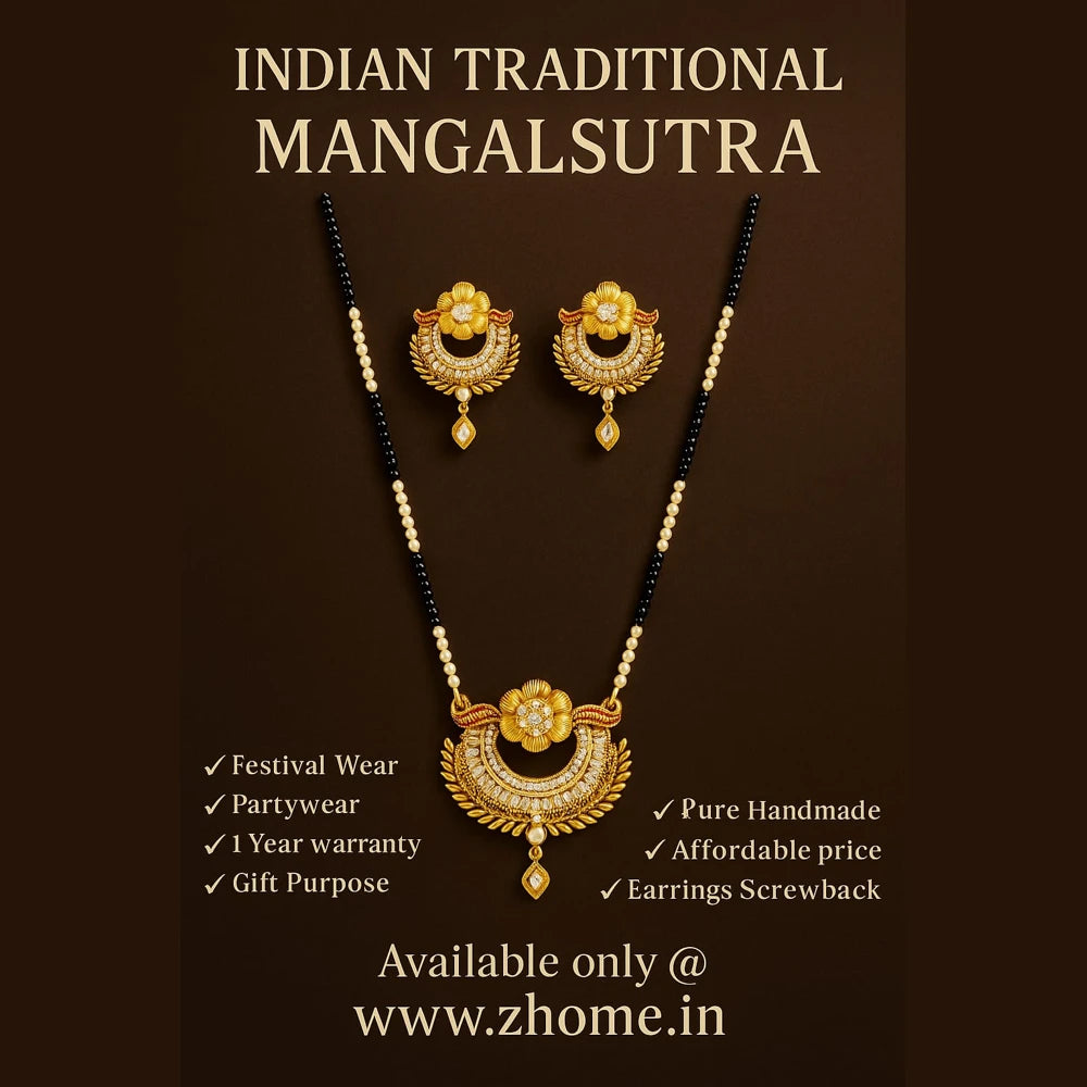 Product image of Premium Jadau Gold Plated Mangalsutra Set – image 7