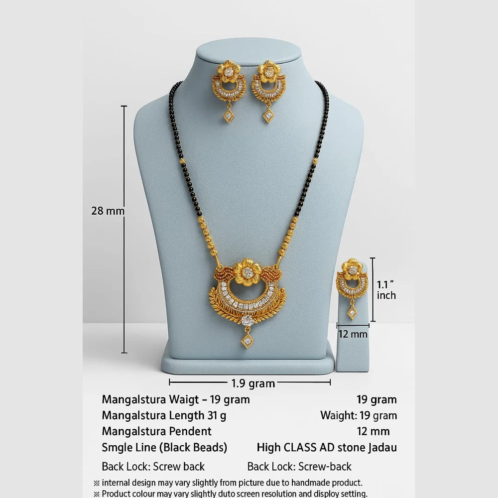 Product image of Premium Jadau Gold Plated Mangalsutra Set – image 8