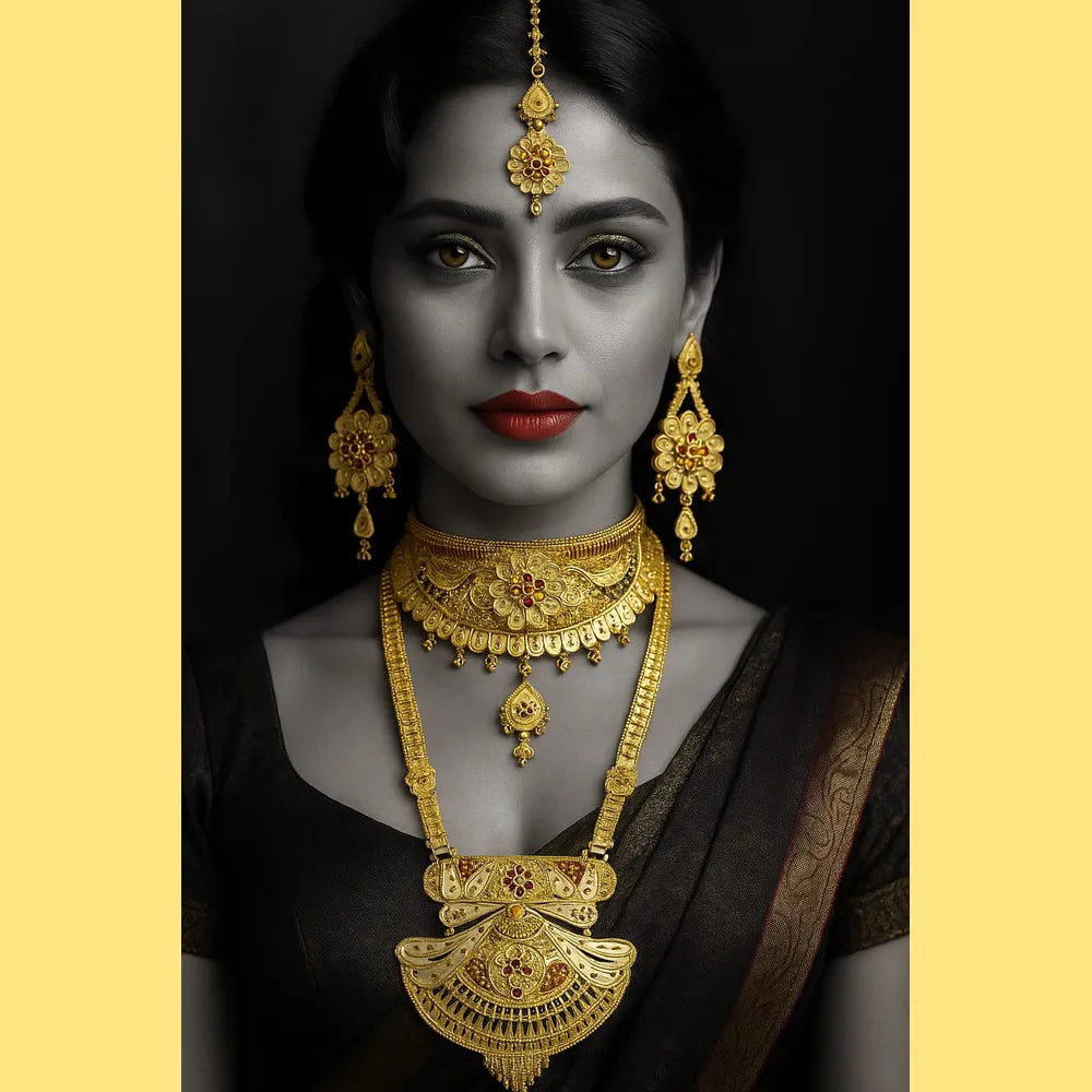 Product image of Royal Bridal Onegram Gold Combo Jewellery Set – image 2