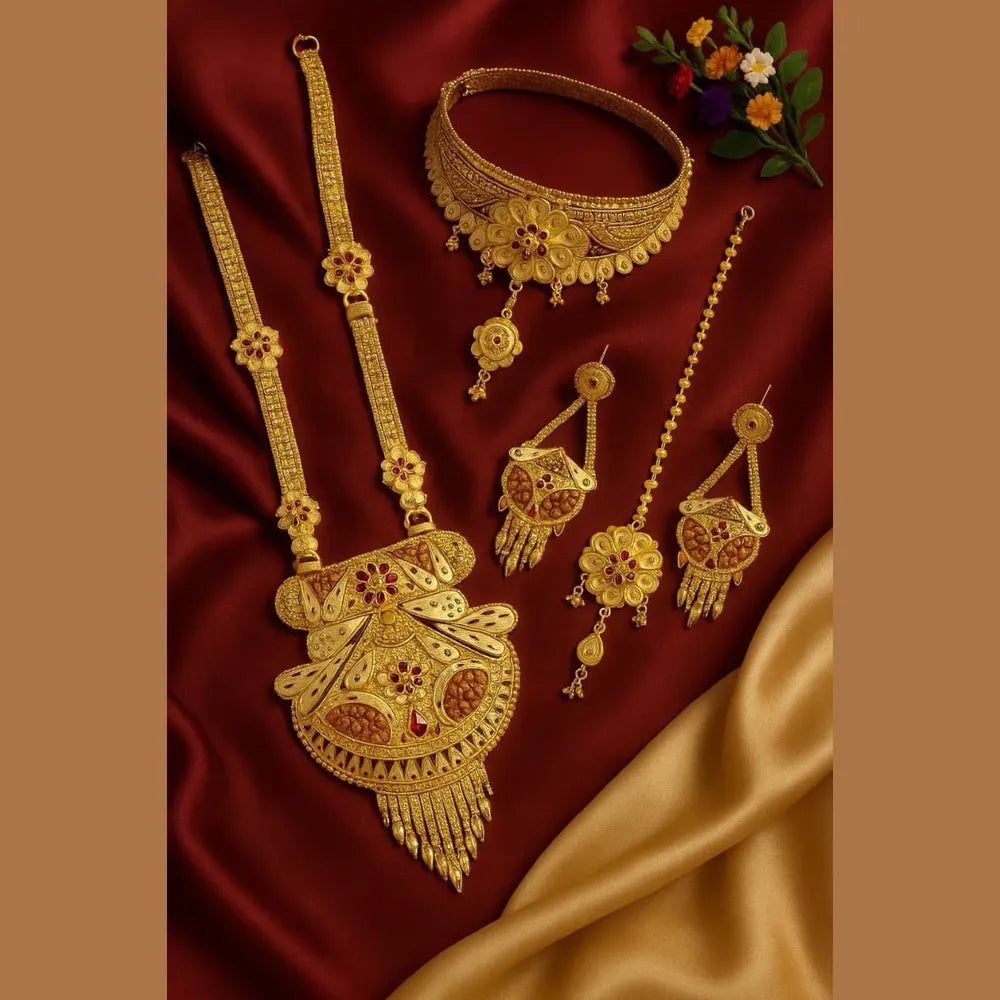 Product image of Royal Bridal Onegram Gold Combo Jewellery Set – image 4