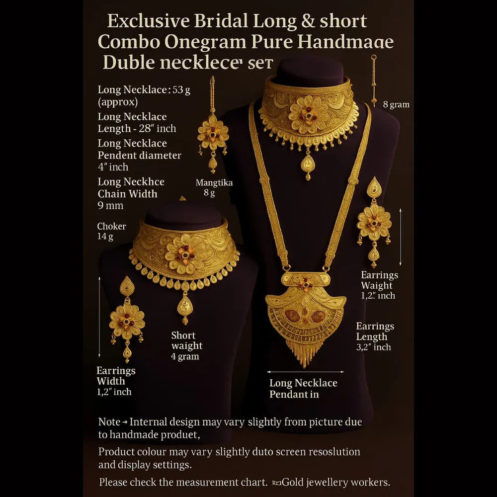 Product image of Royal Bridal Onegram Gold Combo Jewellery Set – image 5