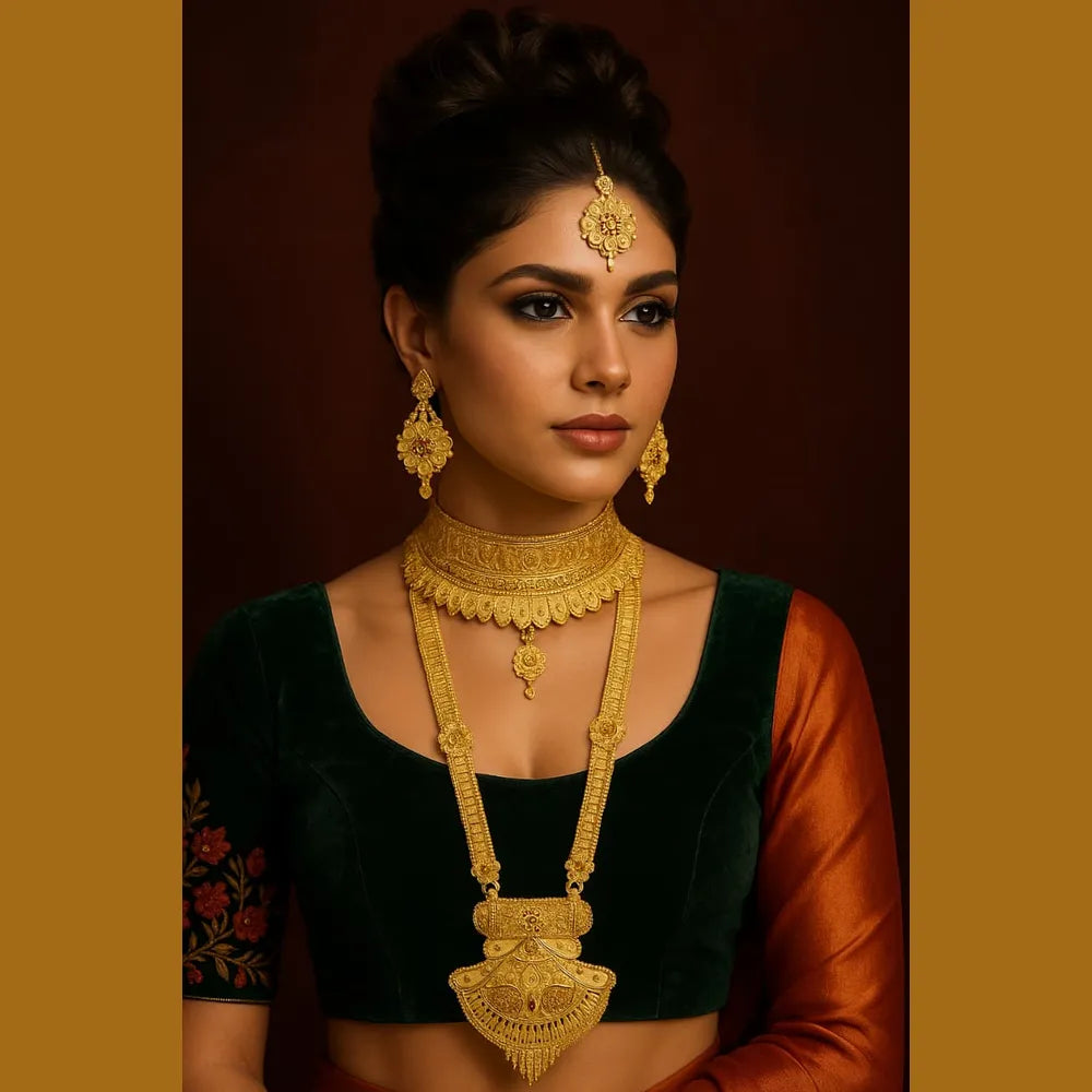 Product image of Royal Bridal Onegram Gold Combo Jewellery Set – image 8