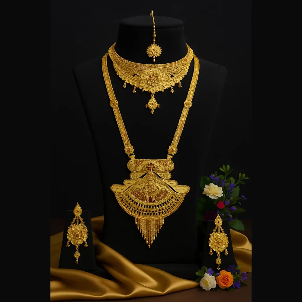 Product image of Royal Bridal Onegram Gold Combo Jewellery Set – image 9