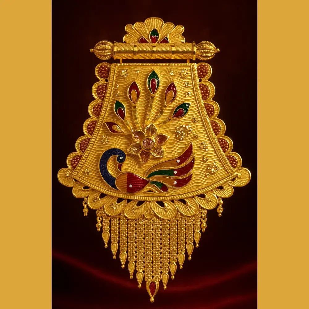 Product image of Peacock Design Onegram Gold Combo Jewellery Set – image 5