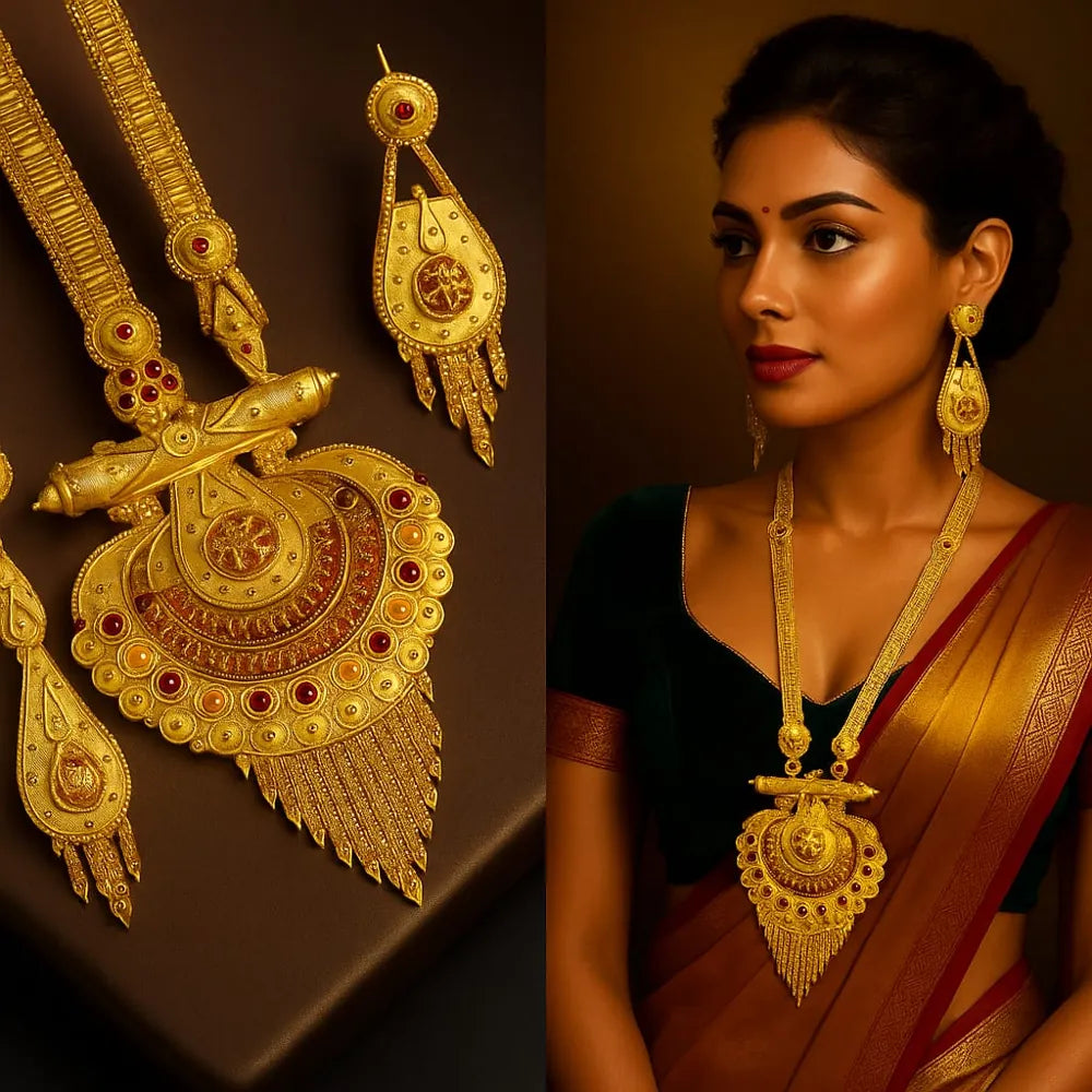 Product image of Two Milligram Gold Ranihaar Necklace Set – image 5