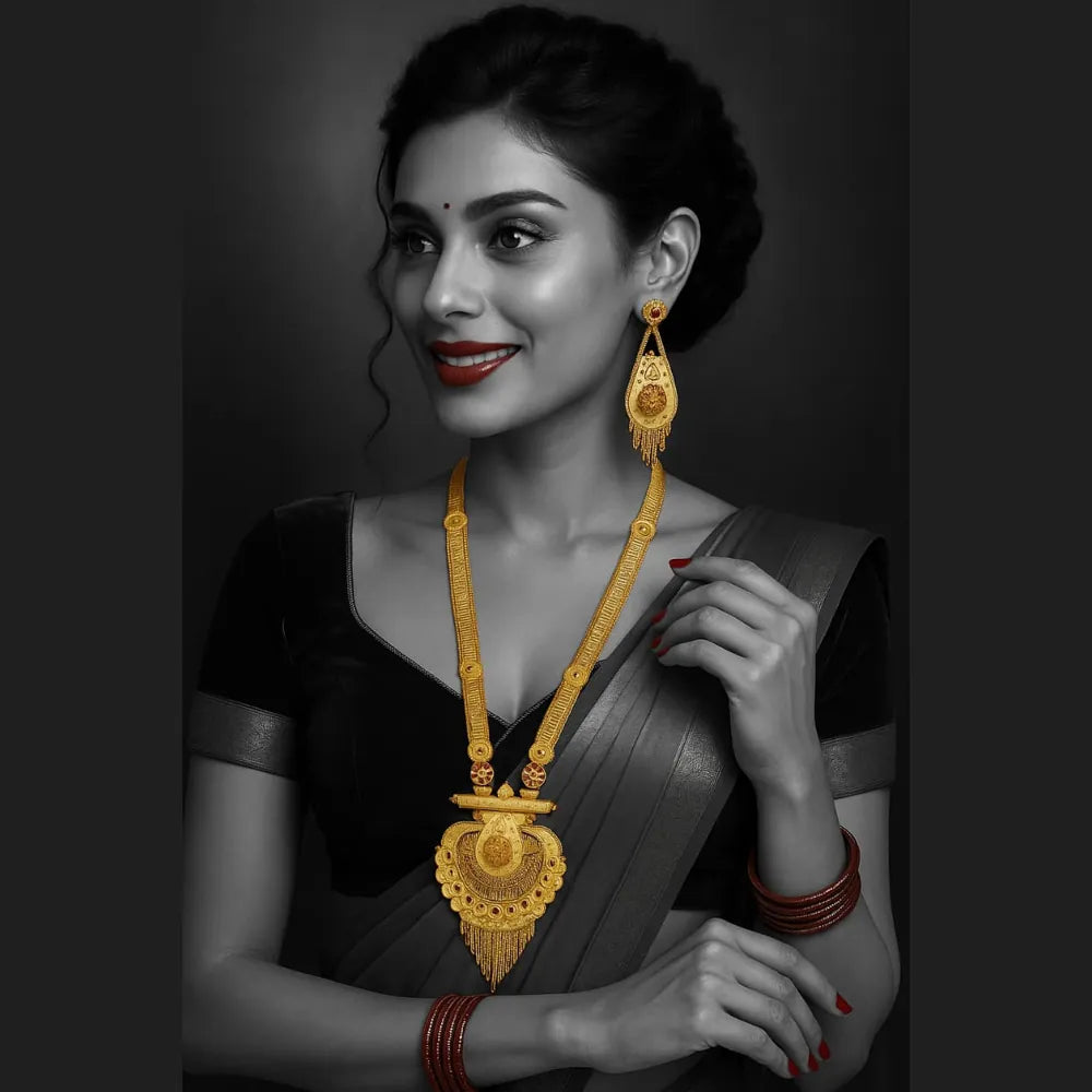Product image of Two Milligram Gold Ranihaar Necklace Set – image 7