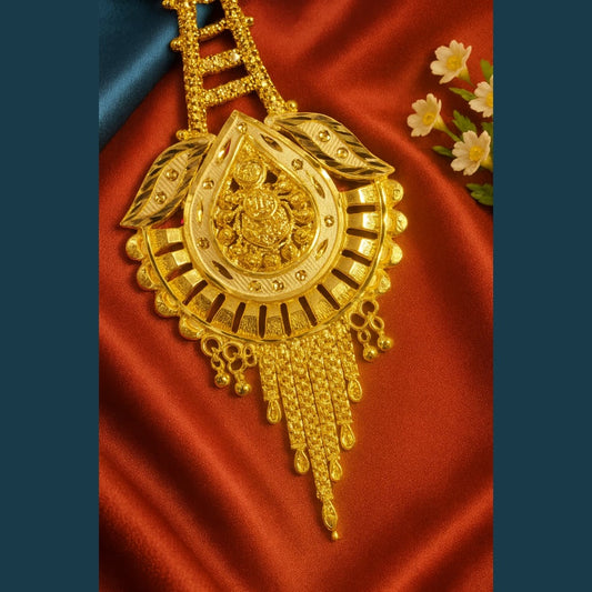 Zhome Onegram Gold Mangtika close-up – fine handmade RealGold finish on satin background