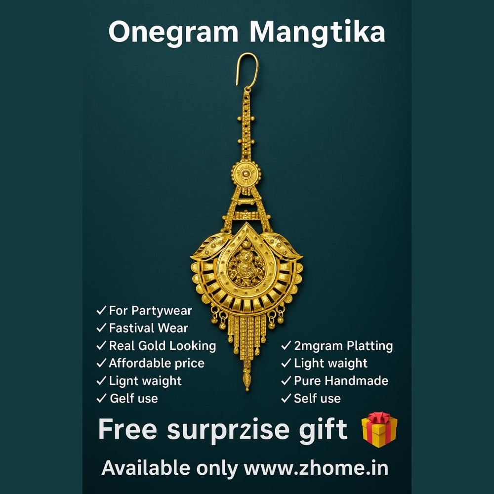 Zhome Onegram Gold Mangtika fine handmade detailing – RealGold shine copper-based design
