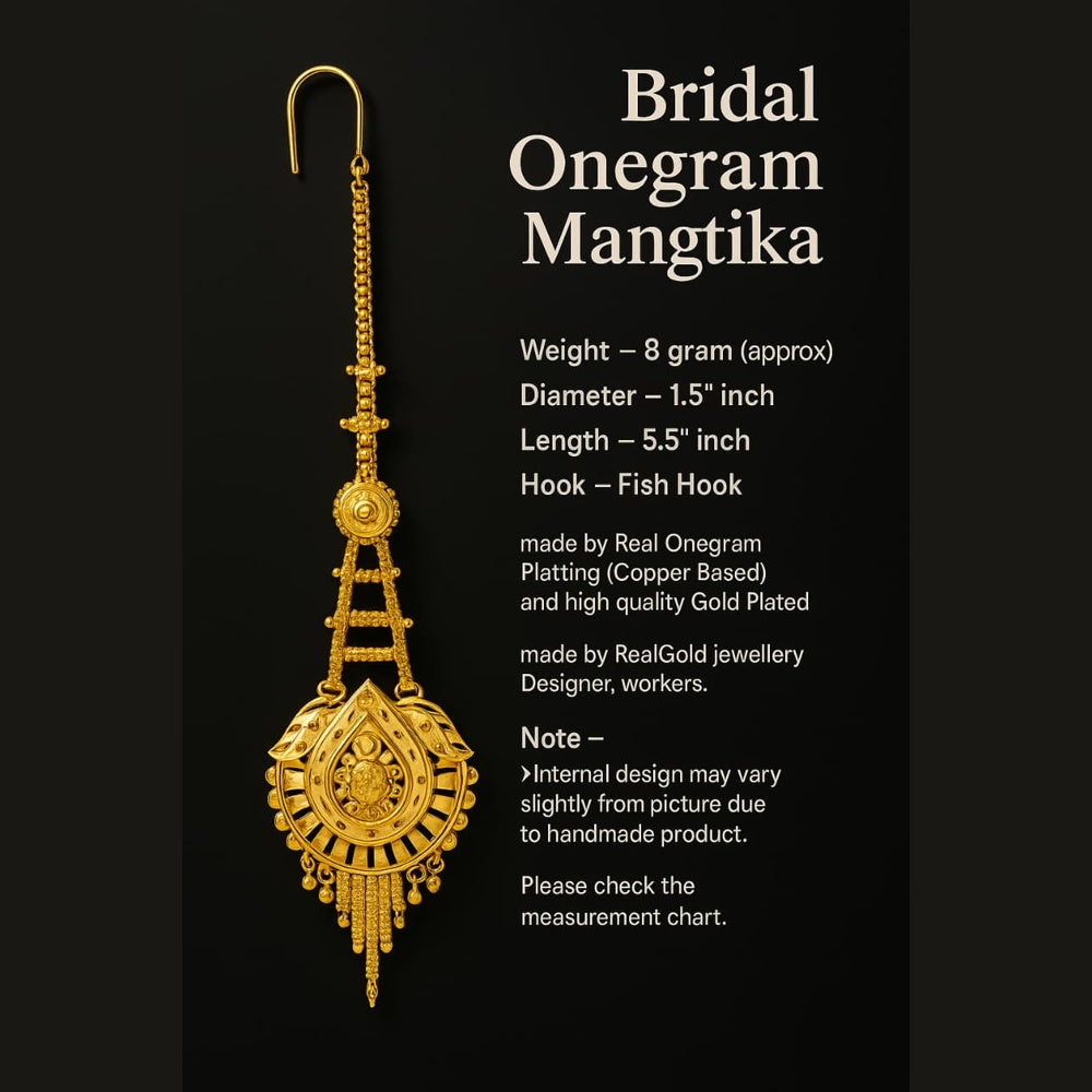 Zhome Onegram Gold Mangtika fine handmade detailing – RealGold shine copper-based design