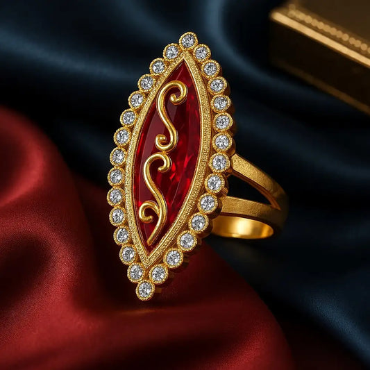 Free Size Rani Ring – Gold-Plated & Handmade