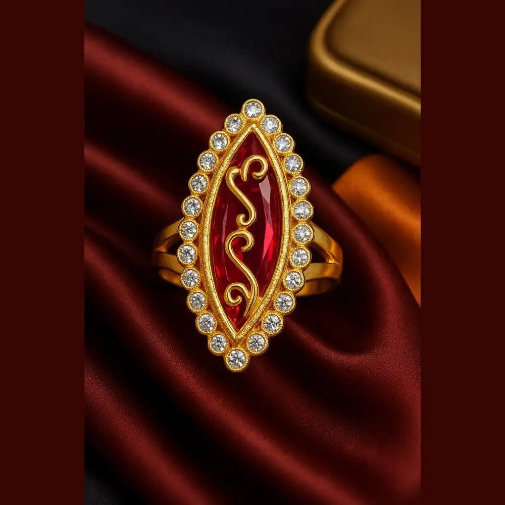 Free Size Rani Ring – Gold-Plated & Handmade