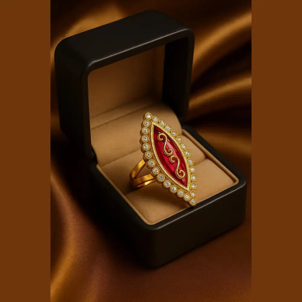 Free Size Rani Ring – Gold-Plated & Handmade