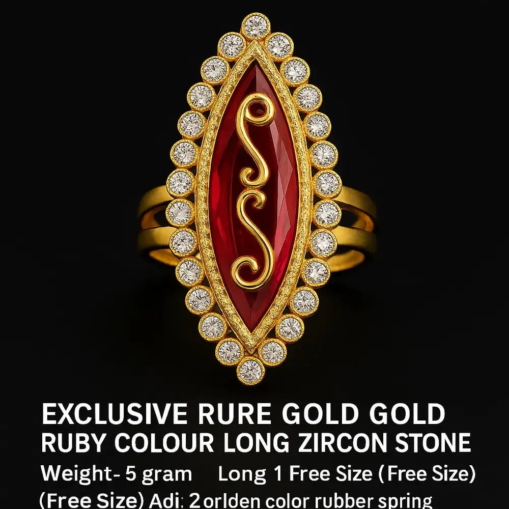 Free Size Rani Ring – Gold-Plated & Handmade