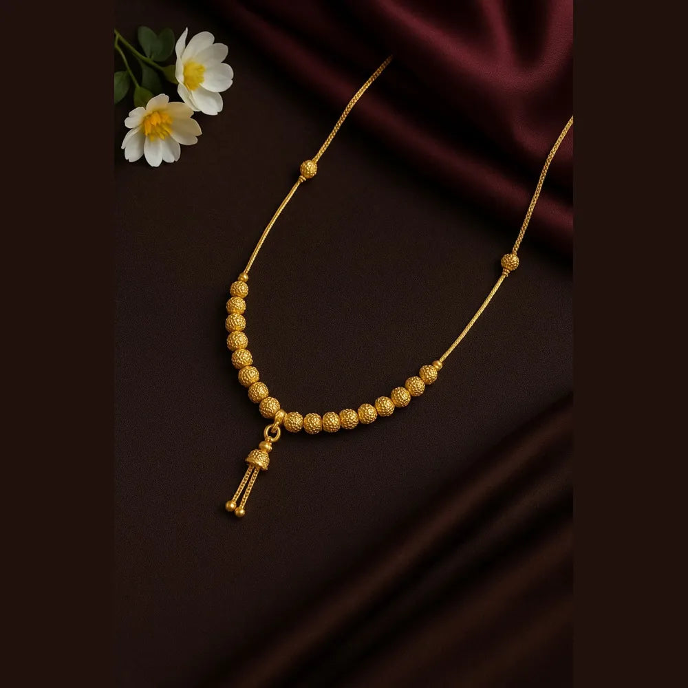 ZHome Exclusive Gold-Plated Beaded Handmade Traditional Necklace
