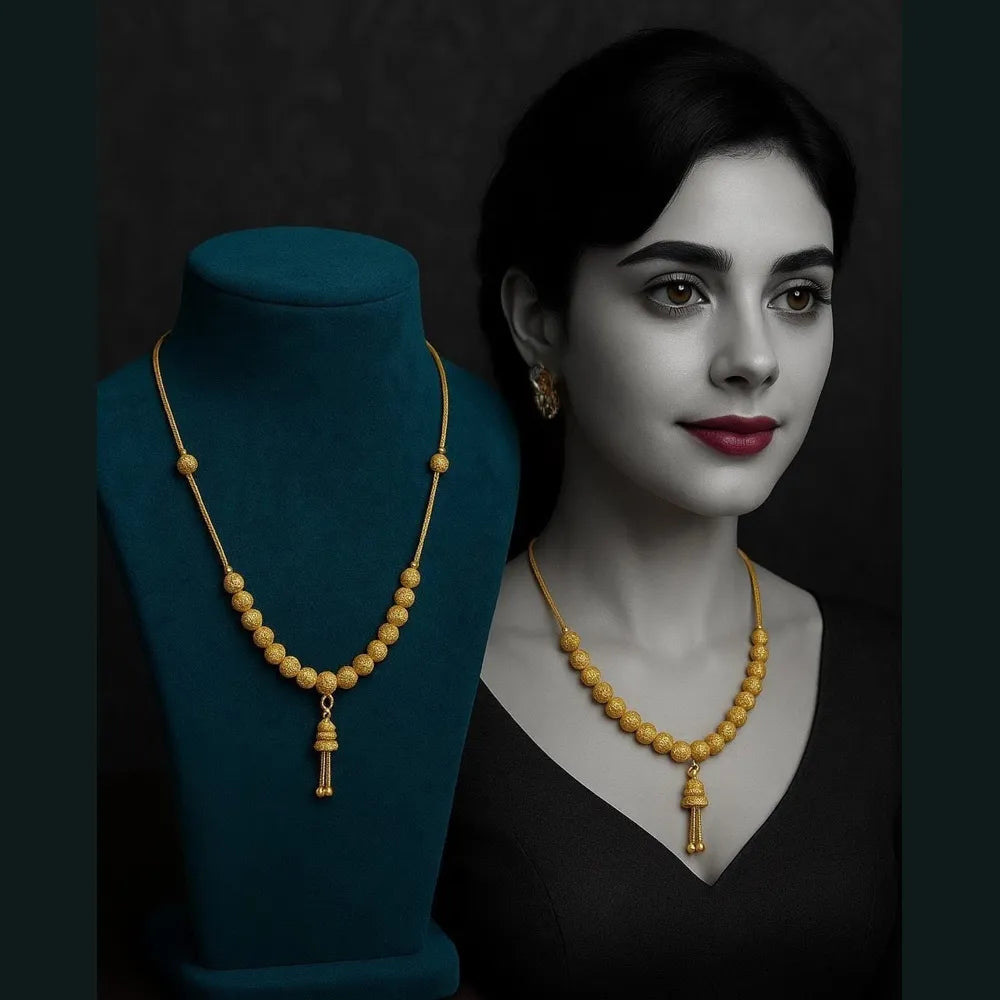 ZHome Exclusive Gold-Plated Beaded Handmade Traditional Necklace