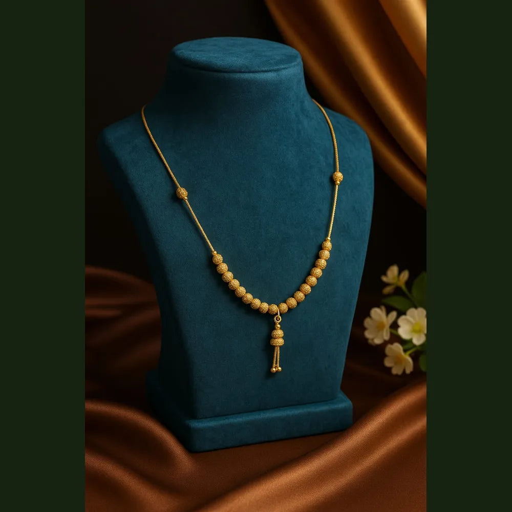 ZHome Exclusive Gold-Plated Beaded Handmade Traditional Necklace