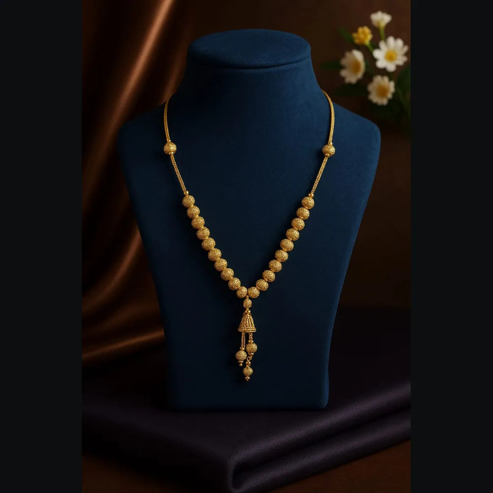 ZHome Exclusive Gold-Plated Beaded Handmade Traditional Necklace