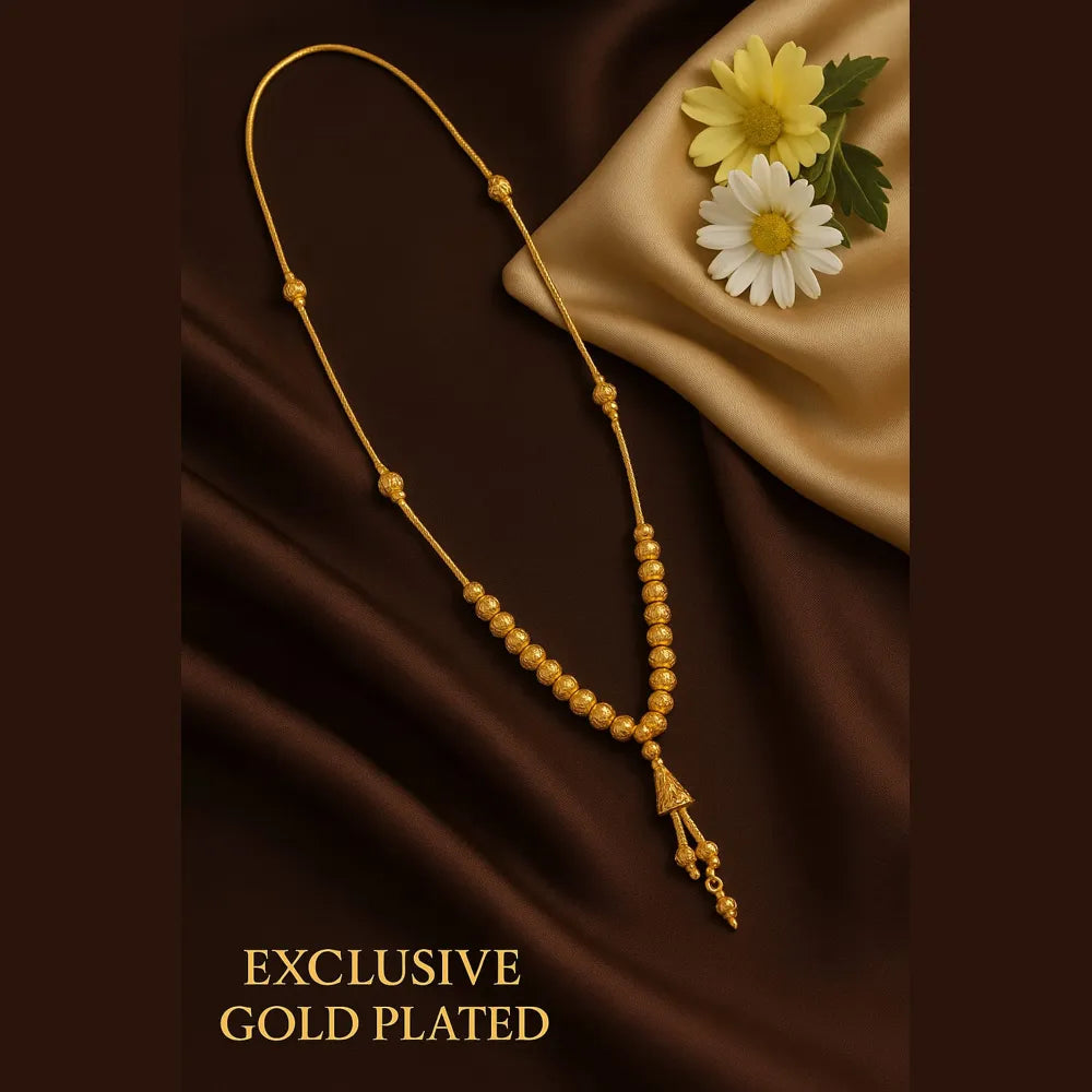 ZHome Exclusive Gold-Plated Beaded Handmade Traditional Necklace