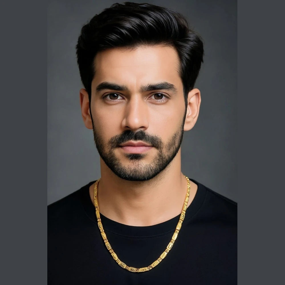 One Gram Gold-Plated Men’s Chain | 20 Inch Heavy Design | ZHome Jewellery