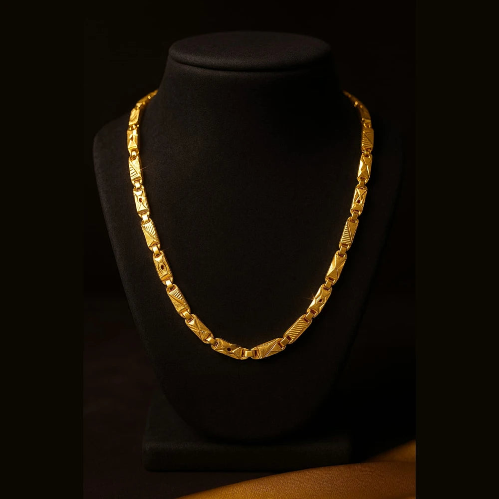 One Gram Gold-Plated Men’s Chain | 20 Inch Heavy Design | ZHome Jewellery