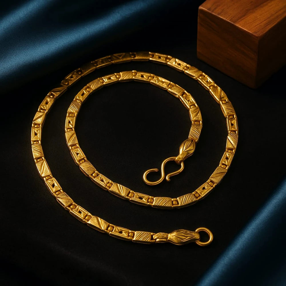 One Gram Gold-Plated Men’s Chain | 20 Inch Heavy Design | ZHome Jewellery