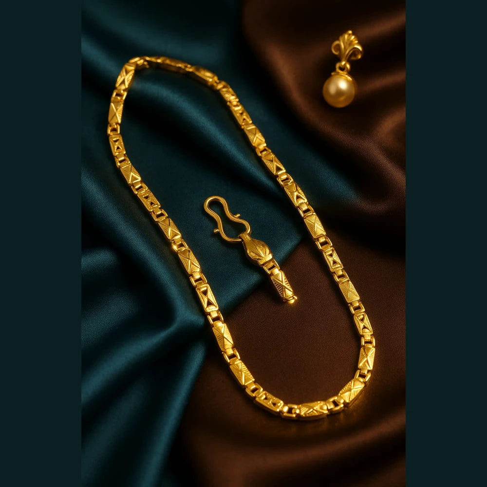 One Gram Gold-Plated Men’s Chain | 20 Inch Heavy Design | ZHome Jewellery