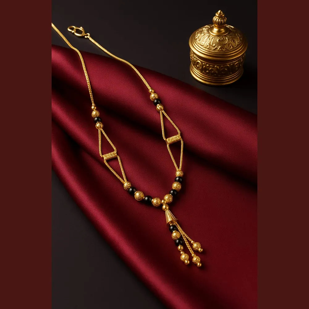 Onegram Gold Handmade Girls Kanthi Necklace Chain – 18 Inch