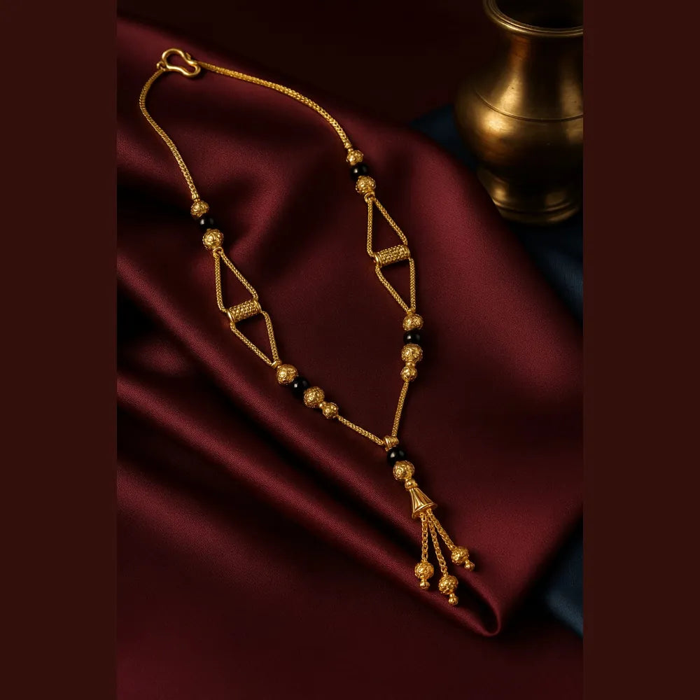 Onegram Gold Handmade Girls Kanthi Necklace Chain – 18 Inch