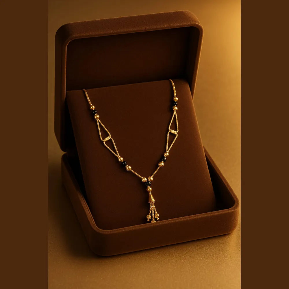 Onegram Gold Handmade Girls Kanthi Necklace Chain – 18 Inch