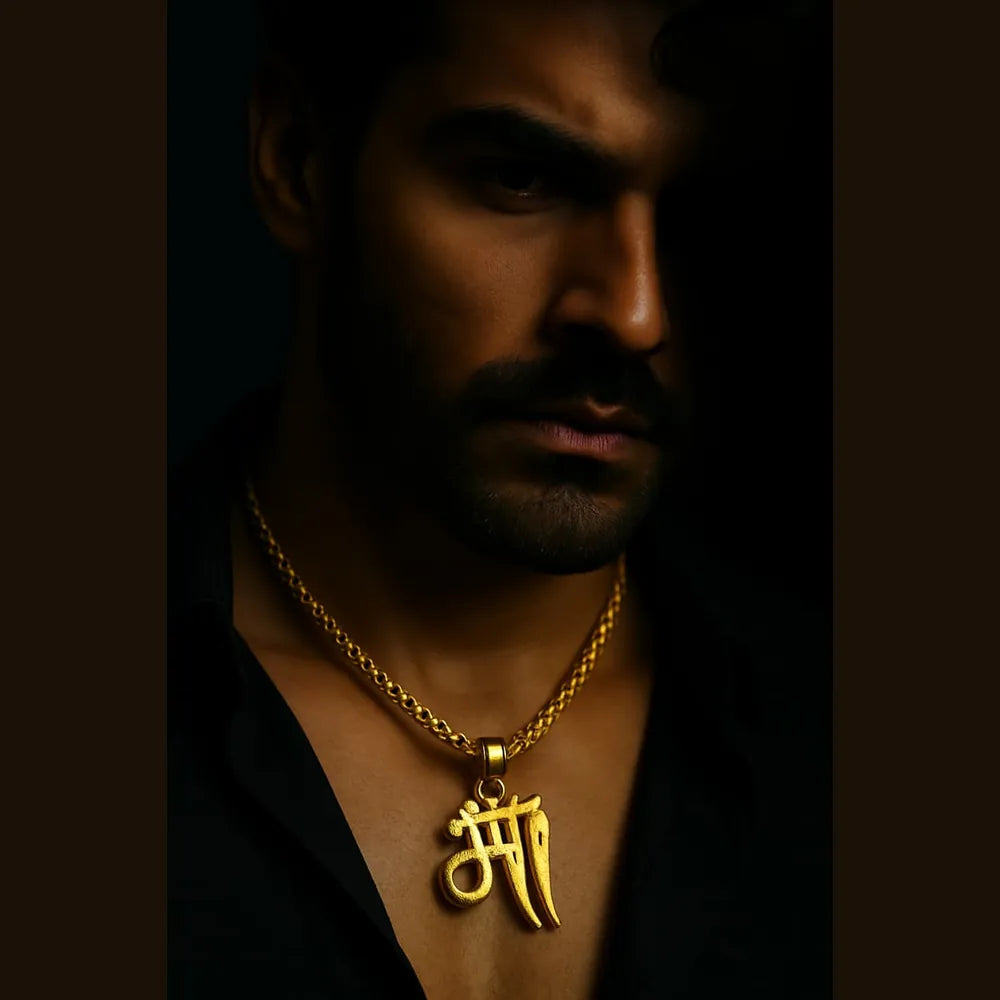 Premium “माँ” Gold-Plated Locket with Heavy Chain | Handmade | Daily Wear Jewellery