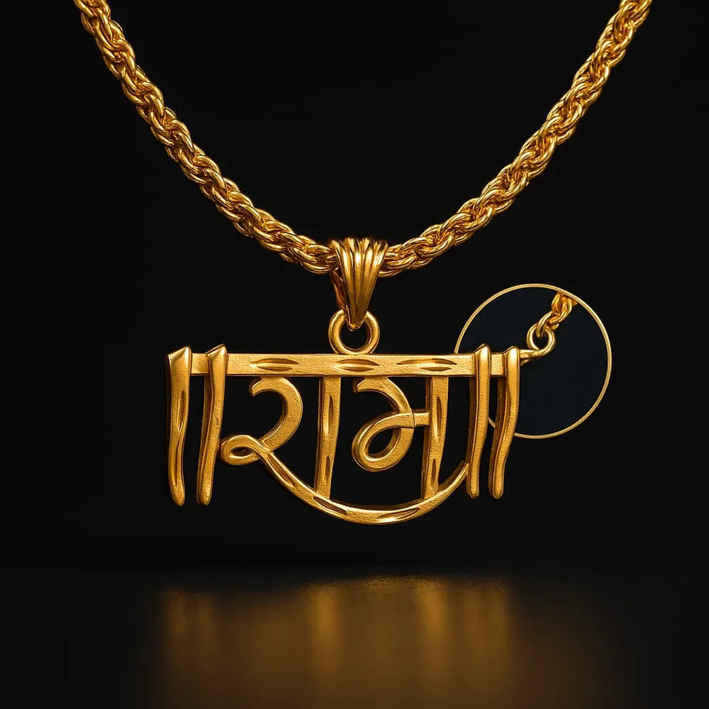 ZHome men’s devotional gold look locket – model wearing