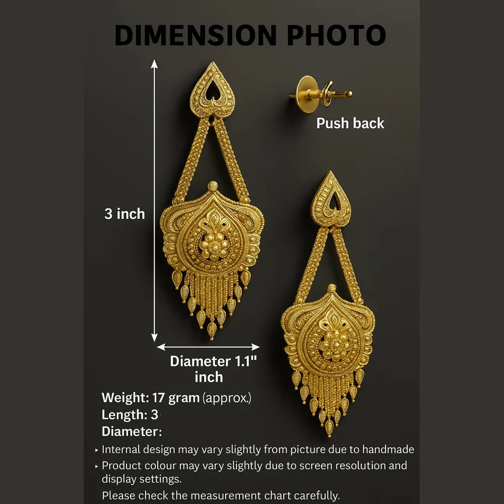 One Gram Gold Plated Crystal Chandelier Earrings – Party & Festive Wear