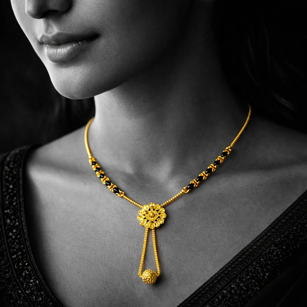 ZHome Dailywear Fancy Mangalsutra Style Chain – Gold Plated (18 Inch)