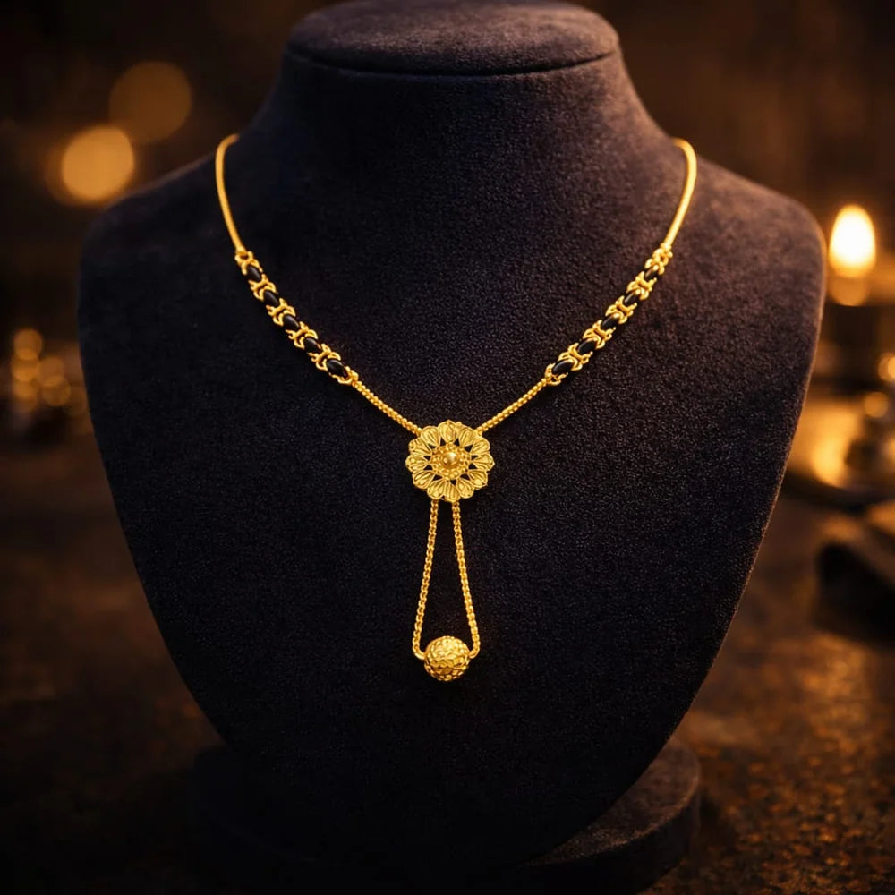 ZHome Dailywear Fancy Mangalsutra Style Chain – Gold Plated (18 Inch)