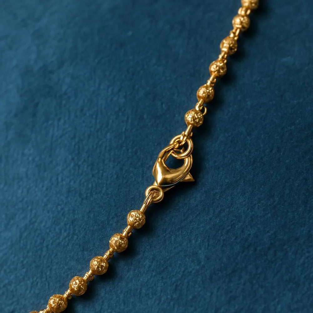 One Gram Gold Handmade Dailywear Matarmala Necklace – 18 Inch | ZHome