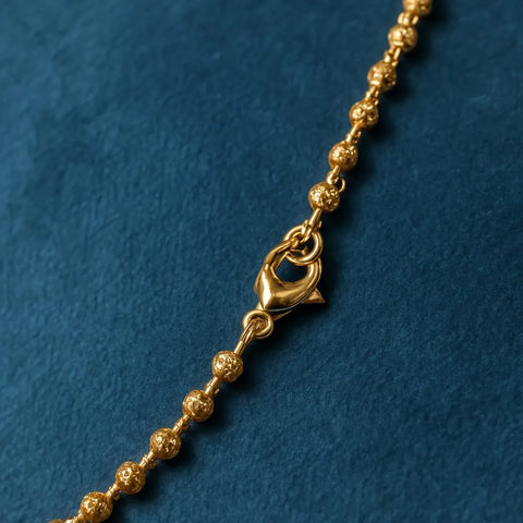 One Gram Gold Handmade Dailywear Matarmala Necklace – 18 Inch | ZHome