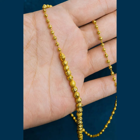 One Gram Gold Handmade Dailywear Matarmala Necklace – 18 Inch | ZHome
