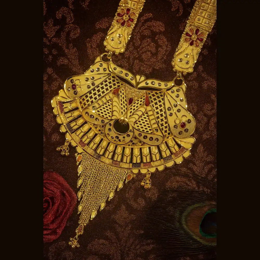 Product image of One Gram Gold Ranihaar Necklace Set With Earrings – image 6