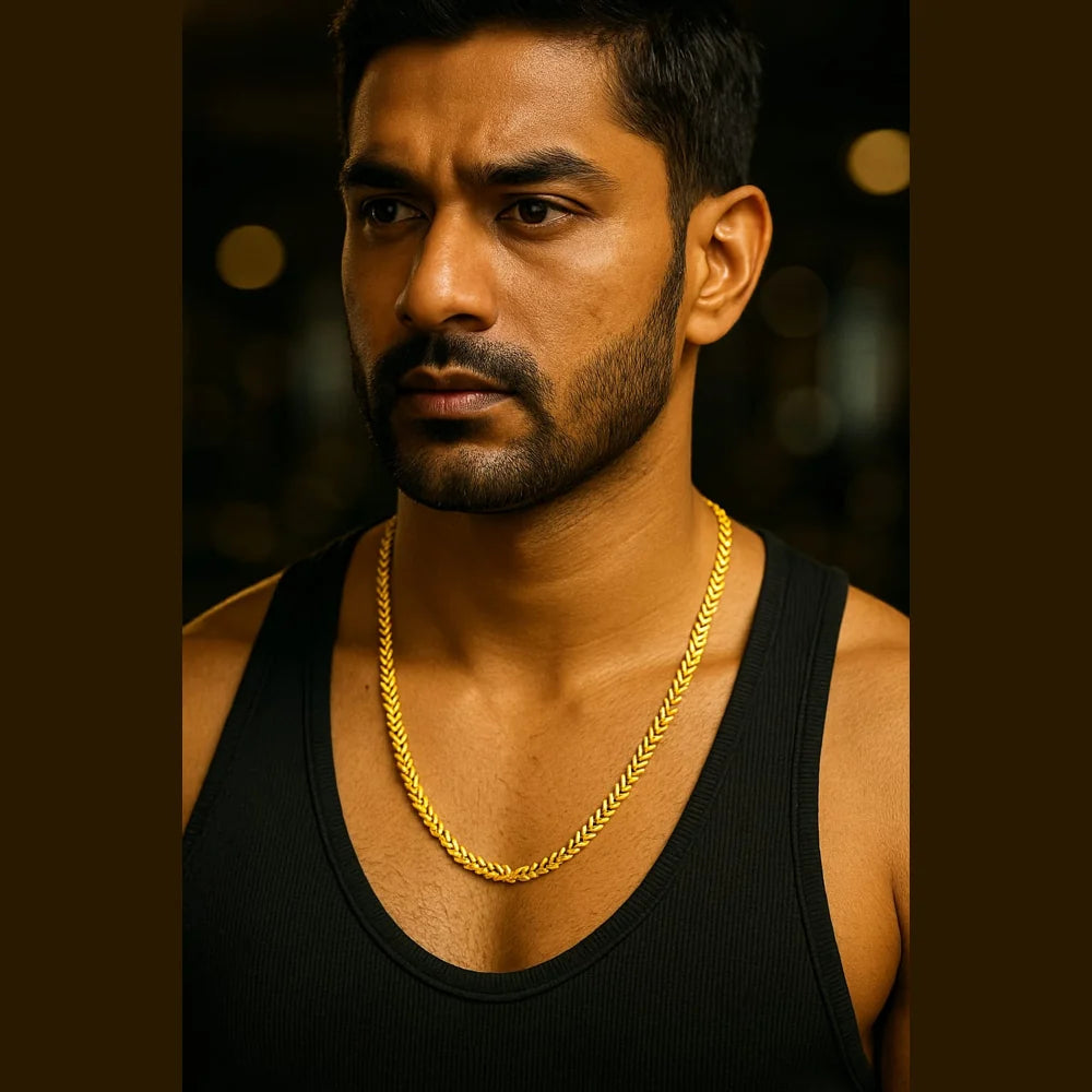 Product image of Onegram Mens Gold Chain 20Inch Vcut – image 7