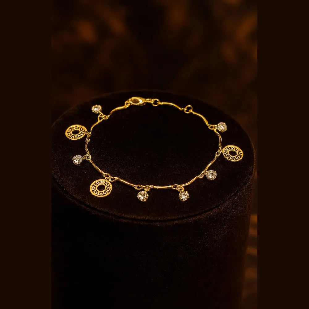 Product image of Gold Plated Handmade Charm Bracelet Lightweight – image 2