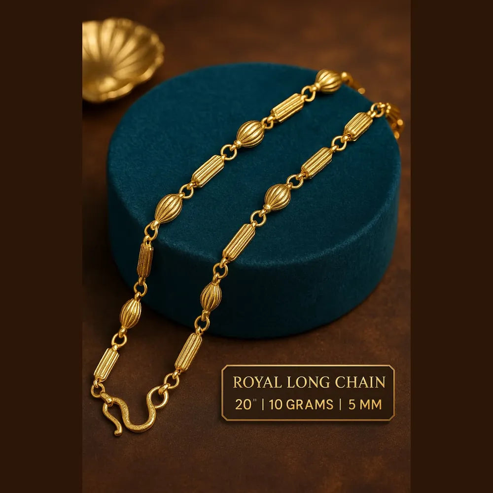 Royal Long Chain - 20 Inch | Handmade Gold Plated Dailywear